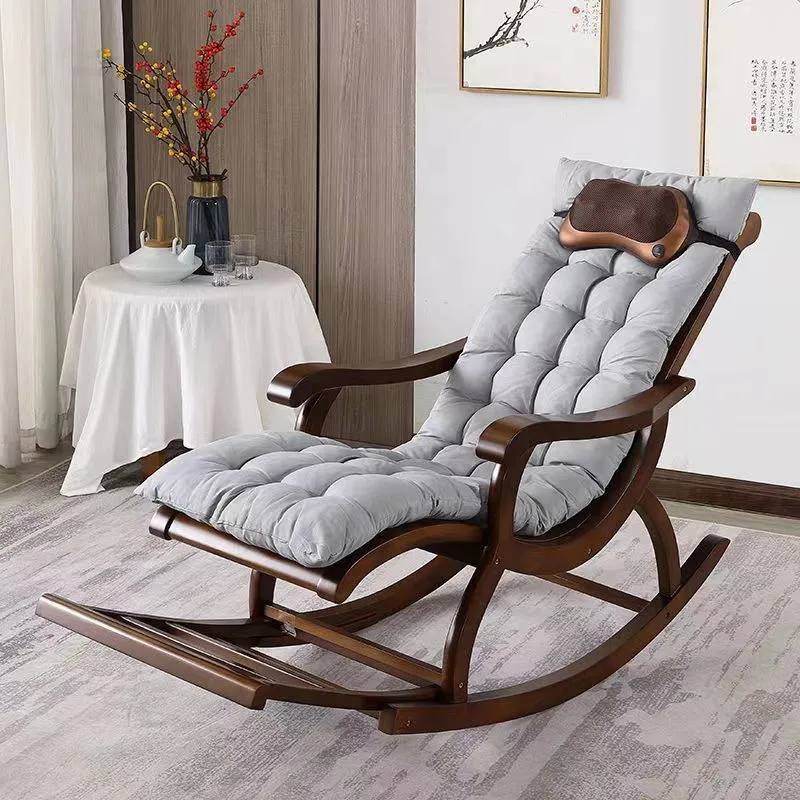 Fabric rocking chair with armrests