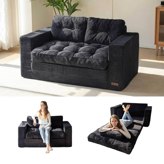 2-seater fabric sofa bed