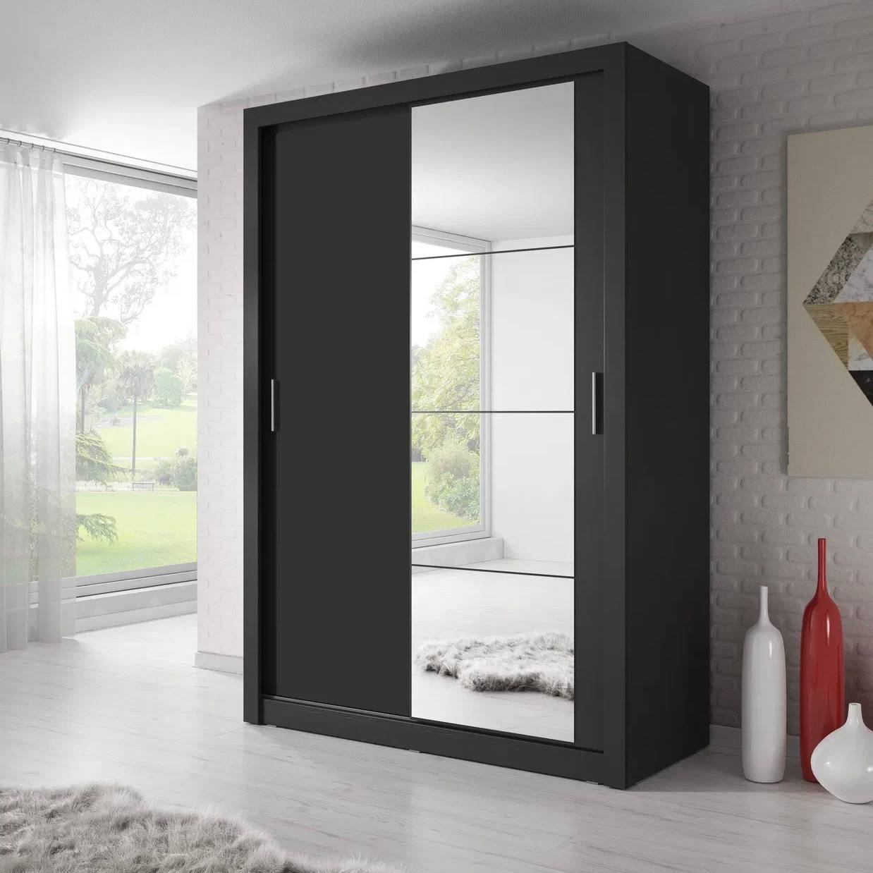 2-door wardrobe with mirror