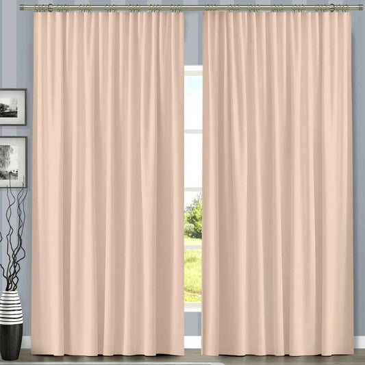 Pair of curtains 140x260 cm, plain polyester